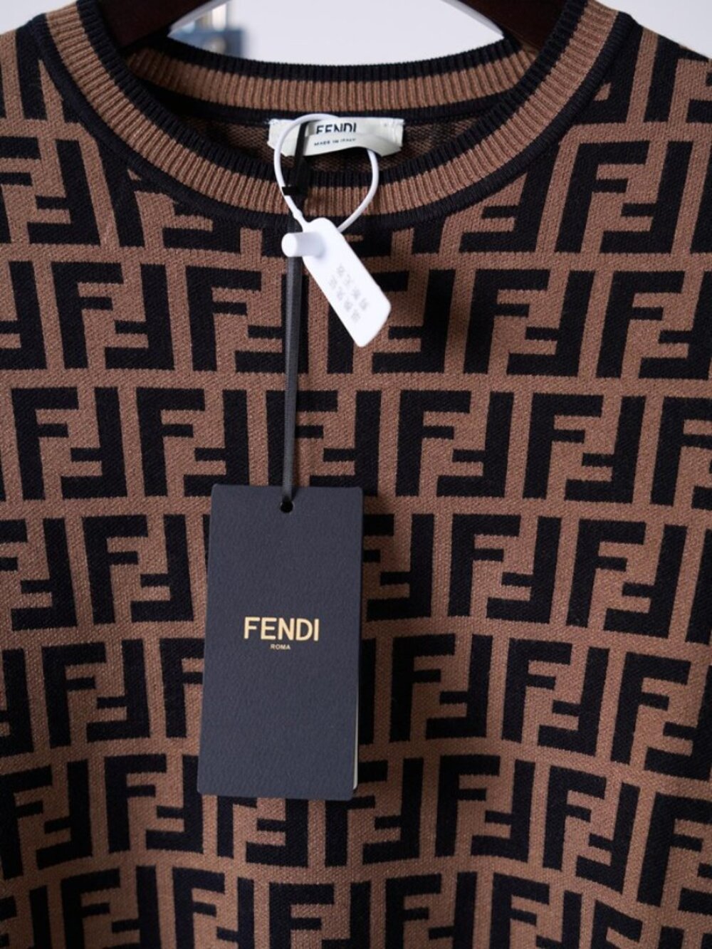 Fendi FF Monogram Cotton Knit Sweater - Picture 3 of 9